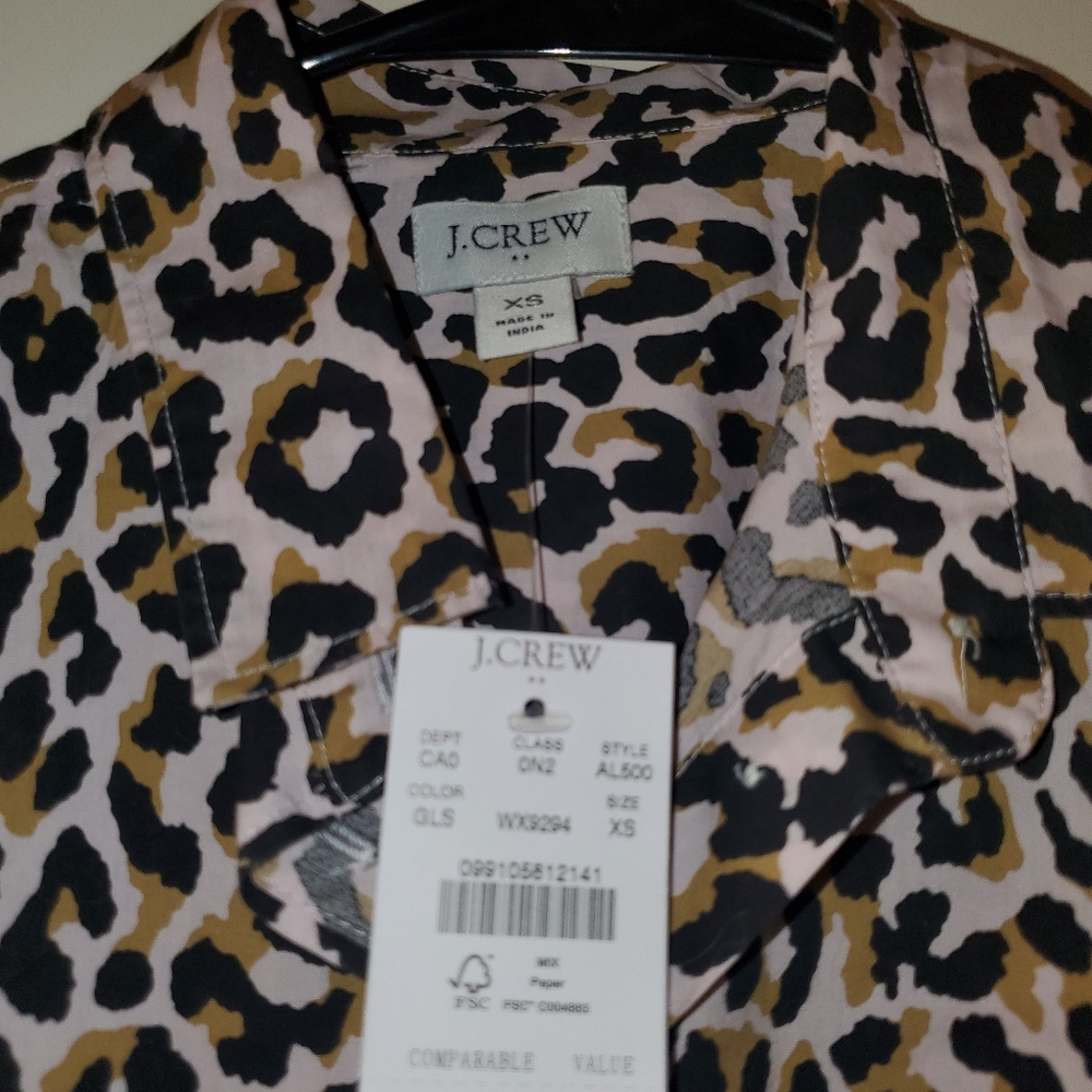 J.Crew XS leopard long sleeve